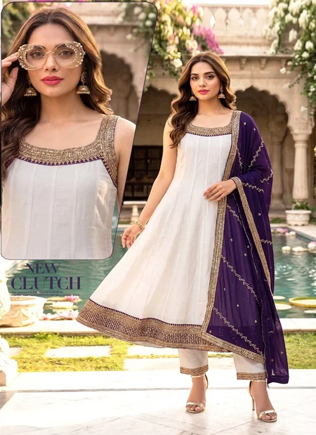 Ff Vichitra Silk Manual Work Kurti With Botttom Dupatta
